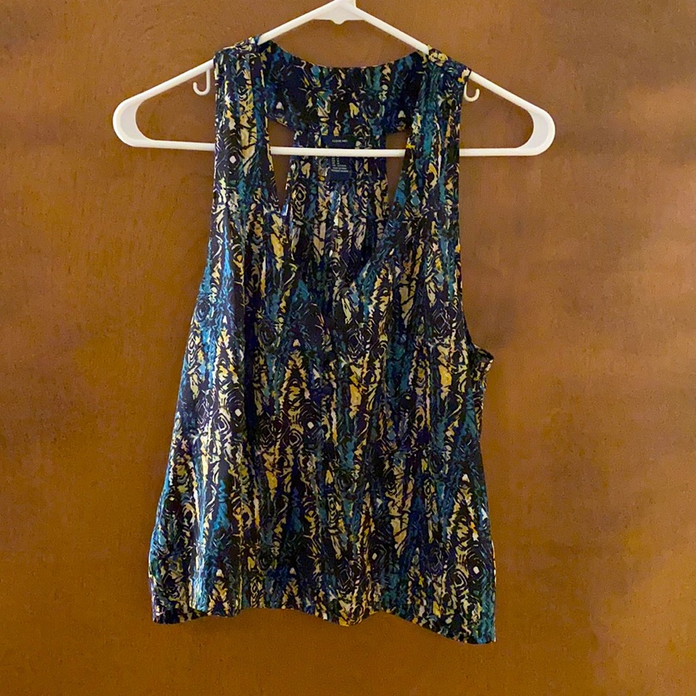 Forever 21 V-neck Sleeveless Dark Green top